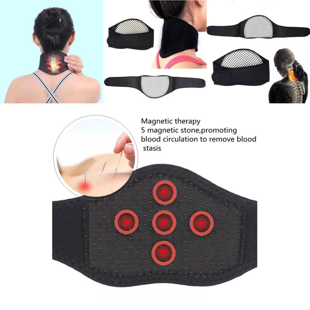 Cozy Neck Protection Wrap Self-heating Black Thermal Neck Brace For Men And Women