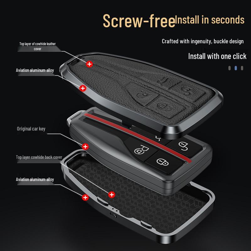 Premium Key Case for Hongqi HS5, HS7, H9, H5 Models