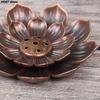 Hot sale 1PC Alloy Incense Burner Stick Holder Plate Buddhism Lotus Censer Bronze Nasturtium Incense Burner 12 Styles