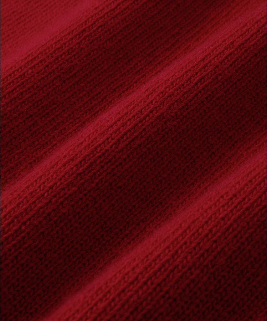 Branded After Round Crop Cardigan [Red]