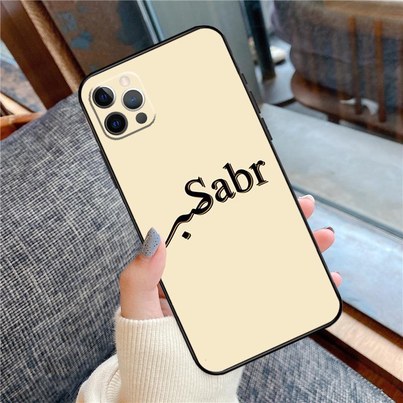 Sabr Patience Phone Case For iPhone 16 15 14 12 11 13 Pro Max 12 13 mini XR 15 16 Plus 16e Cover Shell