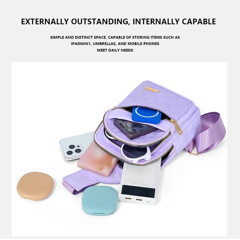 Ladies' Casual Chest Bag, Lightweight Comfortable Daily Use, Casual Outings Travel Bags, Women'S Versatile Shoulder Bag