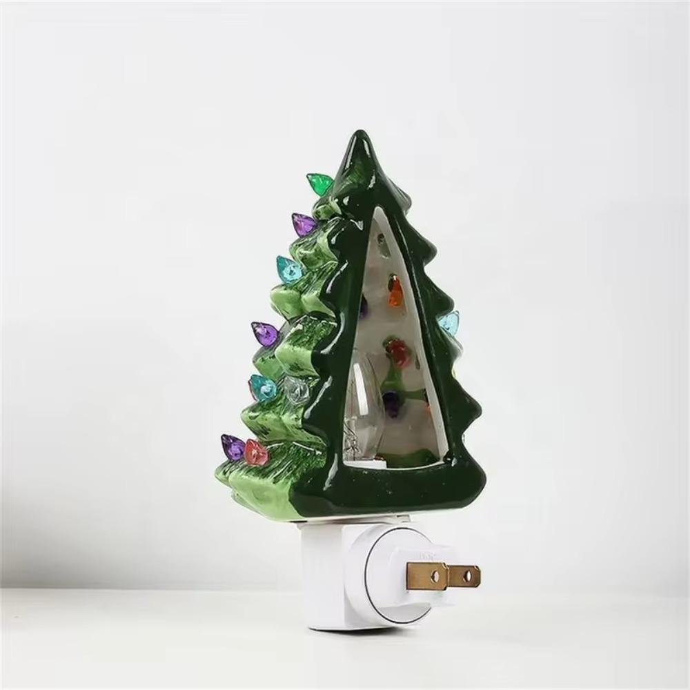 LED Christmas Mood Light Resin Bedside Lamp Christmas Tree Night Light New Year