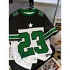 Summer Fashionable Letter NO.23 Print Round Neck Women's Basic T-Shirt Short Sleeve Men's T-shirt Tops Tee
