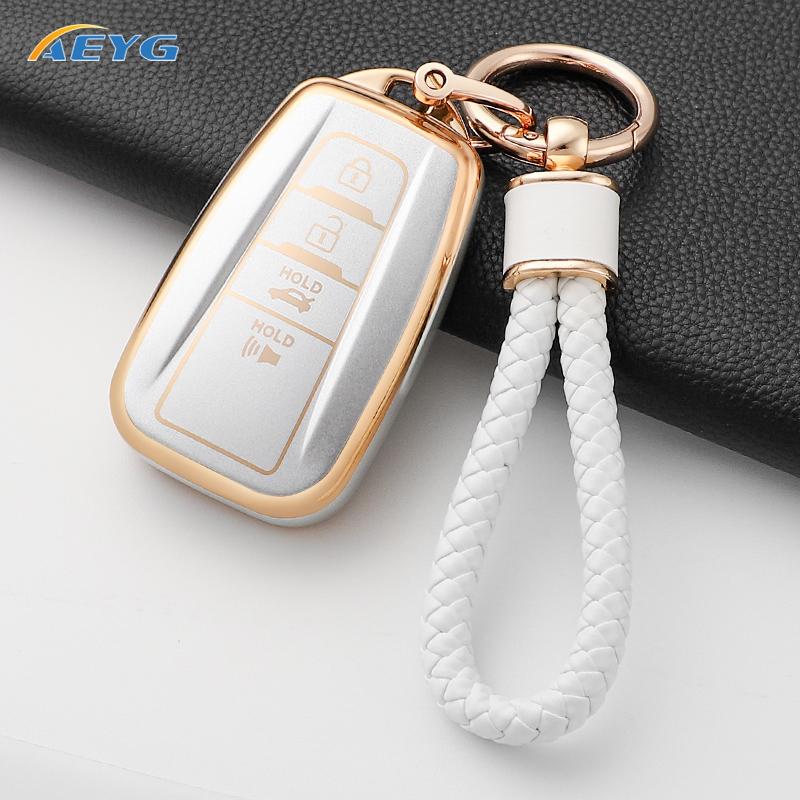 3/4 Buttons Tpu Car Key Case Protector Accessories For Toyota Chr Camry Corolla Rav4 Highlander C-Hr Prius Land Cruiser Prado
