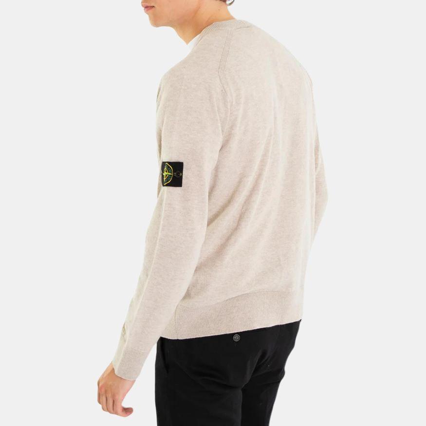 Stone Island V-Neck Single-Breasted Solid Color Raglan Long Sleeve Knit Sweater Men sweater Light-Brown 8115523B4-V0M97