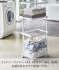 Yamazaki Jitsugyo 3349 Laundry Wagon 2 Tiers White W40 X D29 X Tower Laundry with Casters Approx. H69.5cm
