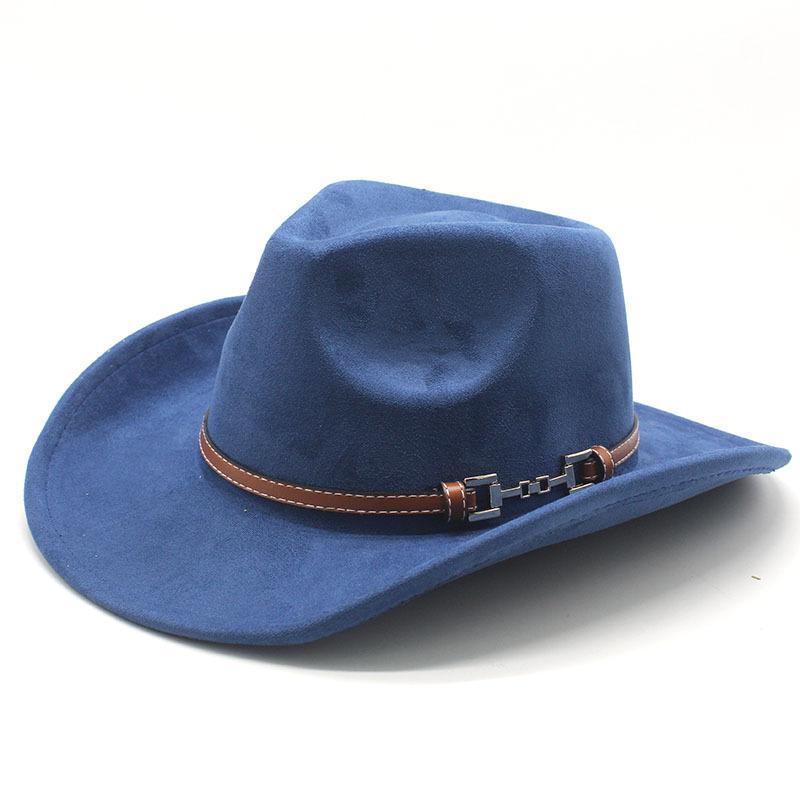 Vintage Belt Western Cowboy Hat For Men And Women, Tibetan Suede Jazz Hat, Top Hat
