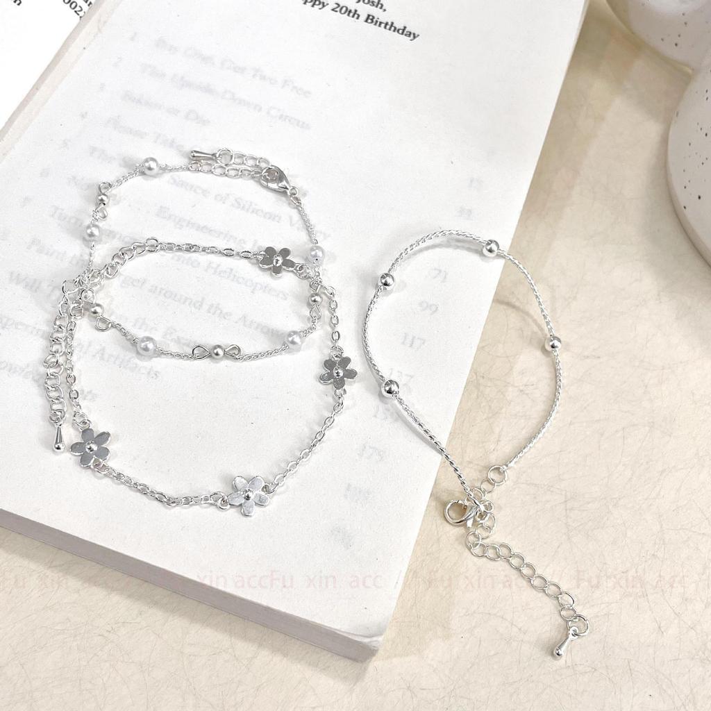 Trendigt blommigt armband för kvinnor: Elegant, Unikt, Sött, Modernt & Justerbart Smycke