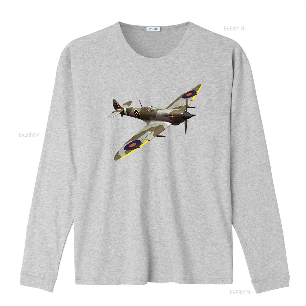 Vintage Supermarine Spitfire Flying Solo Mens Cotton T Shirt Retro Military Aviation Design Comfortable Fit Perfect for