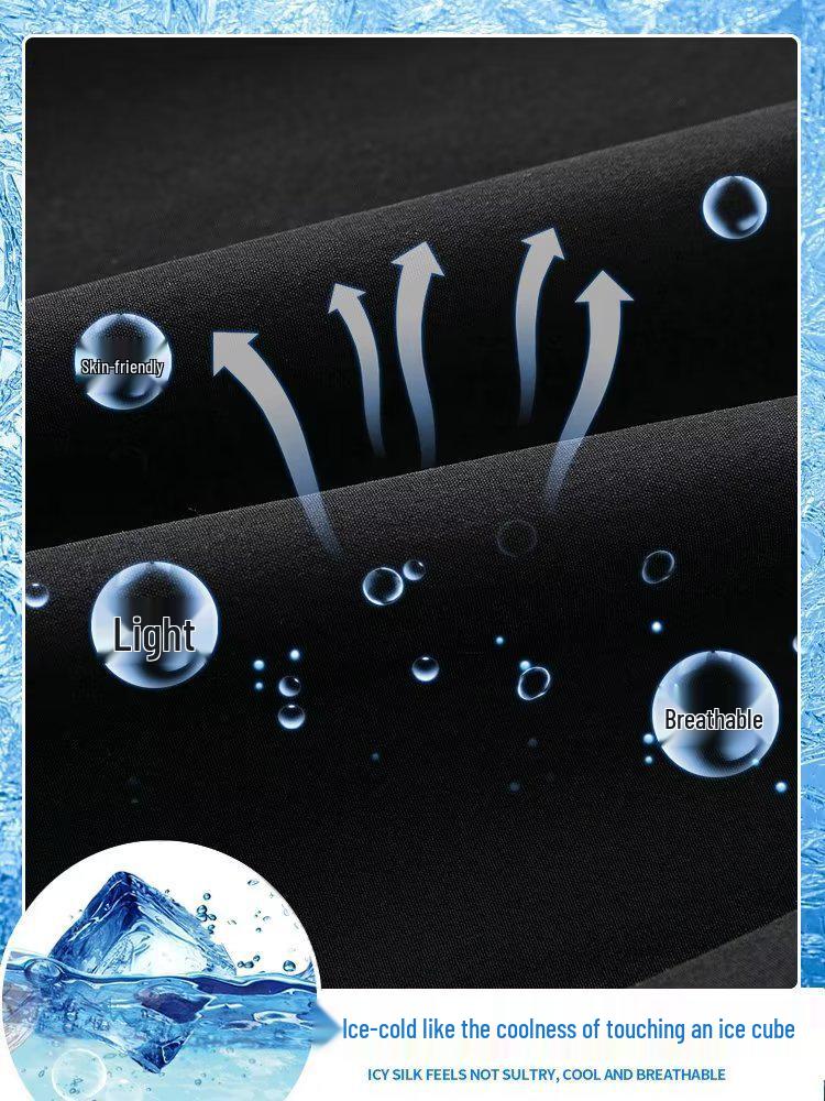 Men's Summer 2023 Ice Silk Wide-Leg Pants - Thin, High Street, Casual Drape Fit