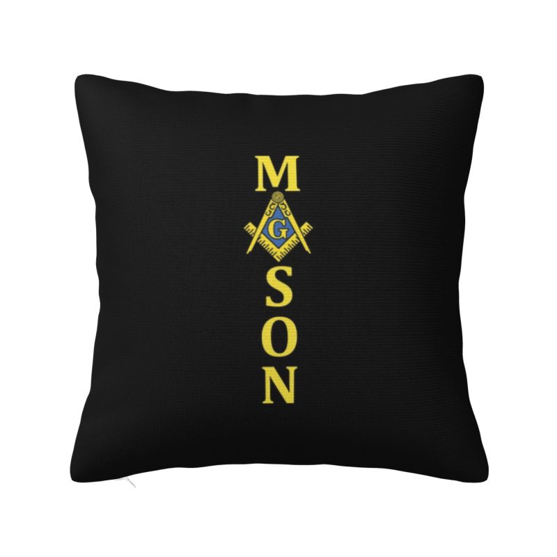Custom Freemason Evil Eye Symbol Throw Pillow Covers Masonic Mason Chair Cushion Cover Square Pillowcase