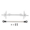 RC Front Axle Steering Link Rod Set Aluminum Alloy Steel RC Front Steering Wheel Axle for Tamiya