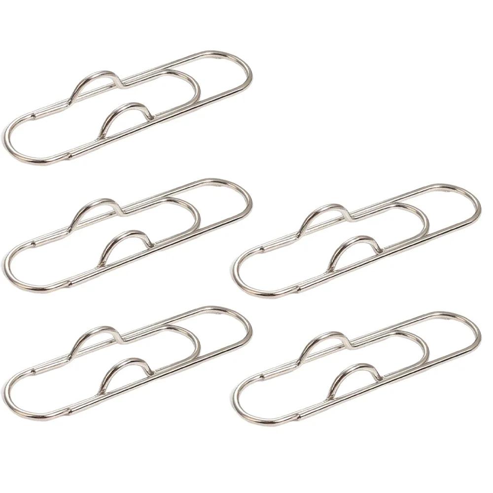 10-1Pcs Metal Pen Holder Clips Portable Paper Fix Clips Journal Document Notebook Pictures Pin Pocket Student Office School Tool