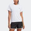 adidas T Shirts Women's White Crew Neck Moderate Straight Fit HZ0112
