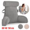 Reading Pillow TV Bed Rest Memory Foam with Arms Rests Neck Roll Back Support