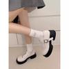 Black versatile college style platform small leather shoes women's new summer Mary Jane shoes love