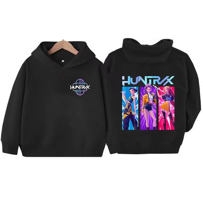 KPop Demon Hunter Rumi Derpy Cartoon Girls Boy Hooded Sweatshirt Warm Children's Fashion Casual Tops Casual Clothing