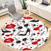 1pc Lipstick, High Heels Chair Carpet for Office, Non-slip, Soft and Durable Office Rug, Perfect for Office yy251227137