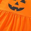 Kids Girls Halloween Outfit Spring Autumn Long Sleeve Pumpkin Printed Skirt Pants Two Piece Set Fashion Casual Children Clothing