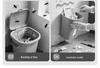 Meirui De Wall-Mount Kitchen & Bathroom Trash Can with Suction Cup and Hanging Rack