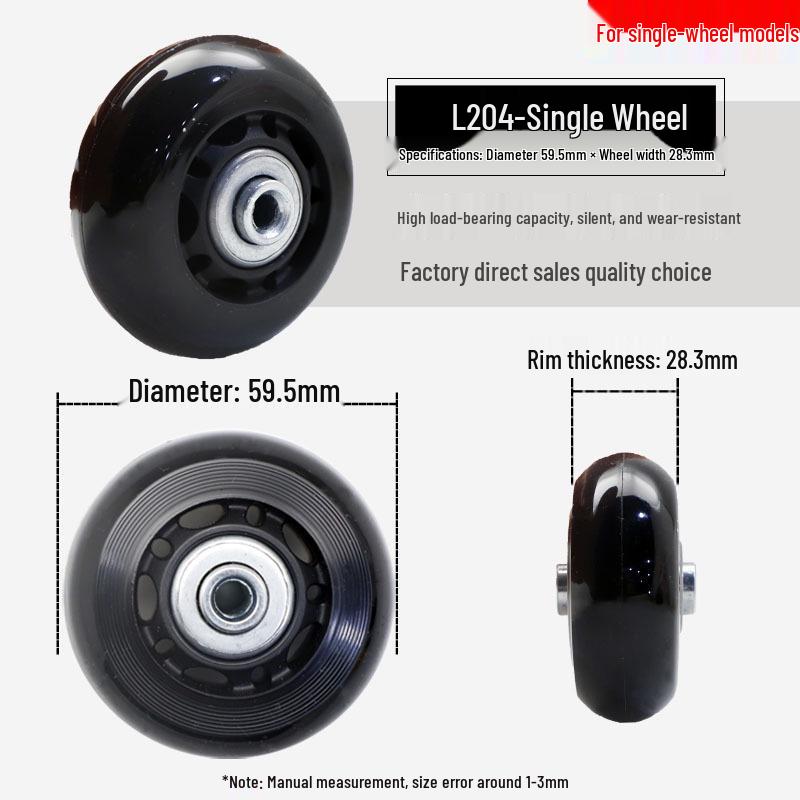 Universal Wheel Replacement for Luggage Suitcase: Leather Caster Rubber Roller Rim Repair Accessories