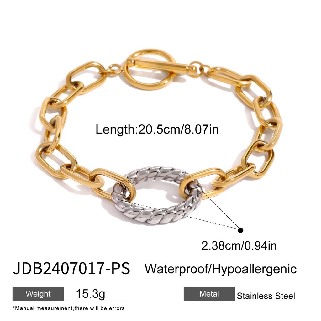 European and American stainless steel circle geometric necklace niche bracelet contrasting earrings titanium steel