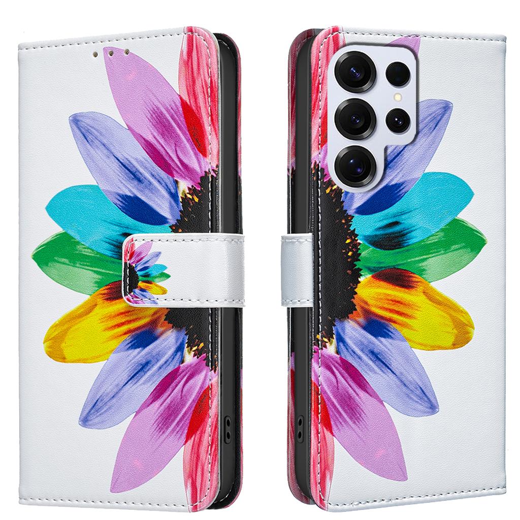 For Samsung Galaxy S25 Ultra Case Wallet Stand Pattern Printing Phone Leather Cover