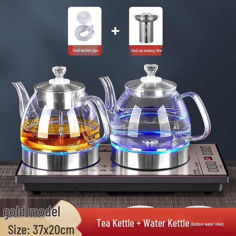 Fully Automatic Tea Set: Integrated Teapot, Water Filling, & Kettle for Home Use