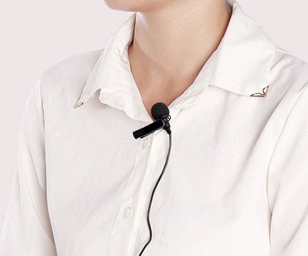 Mikrofon krawatowy NiceAI z bezprzewodowym systemem Sony UWP, czarny, wiatroodporna konstrukcja z redukcją szumów, klips do przypinania (Kompatybilne serie) Mikrofon, 120cm,