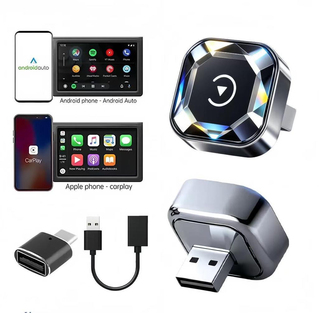 Modul de Interconectare CarPlay și Android Auto prin Fir la Wireless Transfrontalier