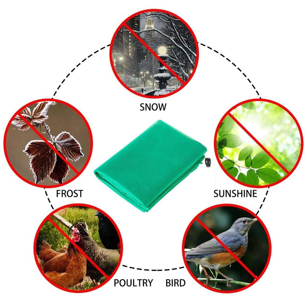 Plant Covers Freeze Protection Covers Frost Cloth Plant Anti-Freeze Shrub Protection Bag with Zipper Drawstring Frost Blankets