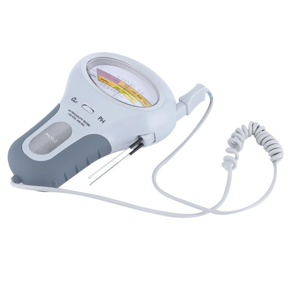Plastic Water Quality Tester 2-in-1 PH Level Meter Durable Spa Water Analyzer