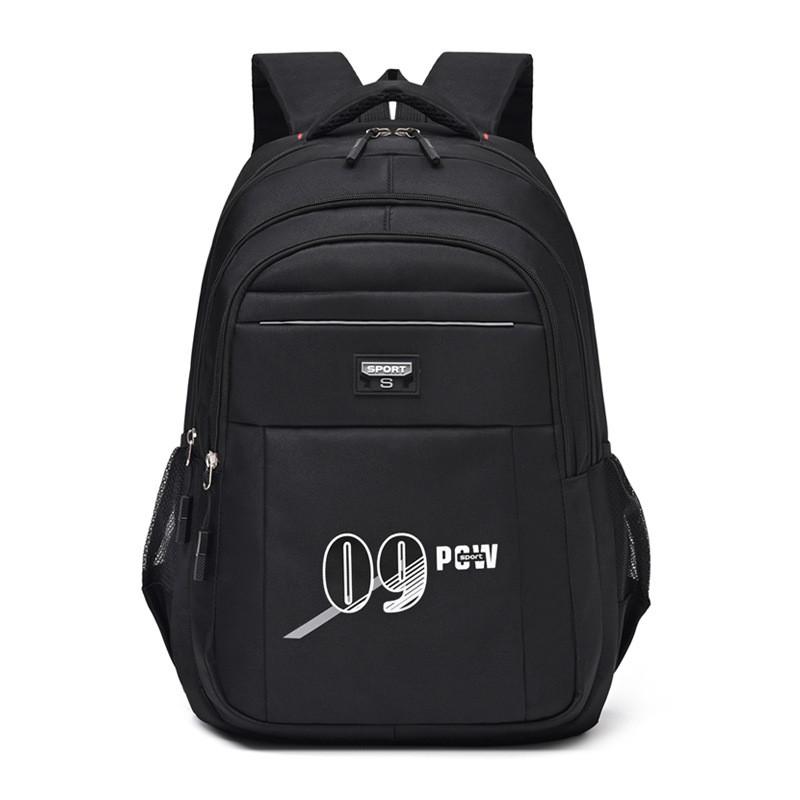 

Oxford Cloth Travel Backpack For Men And Women With Breathable Design And Letter Digit Pattern чёрный