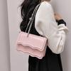 Popular bags women's 2025 spring new fashion simple chain shoulder bag casual commuter messenger bag small square bag