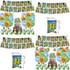 Monster Music Festival Party Banner Set With Balloons For Birthday Party Decorations