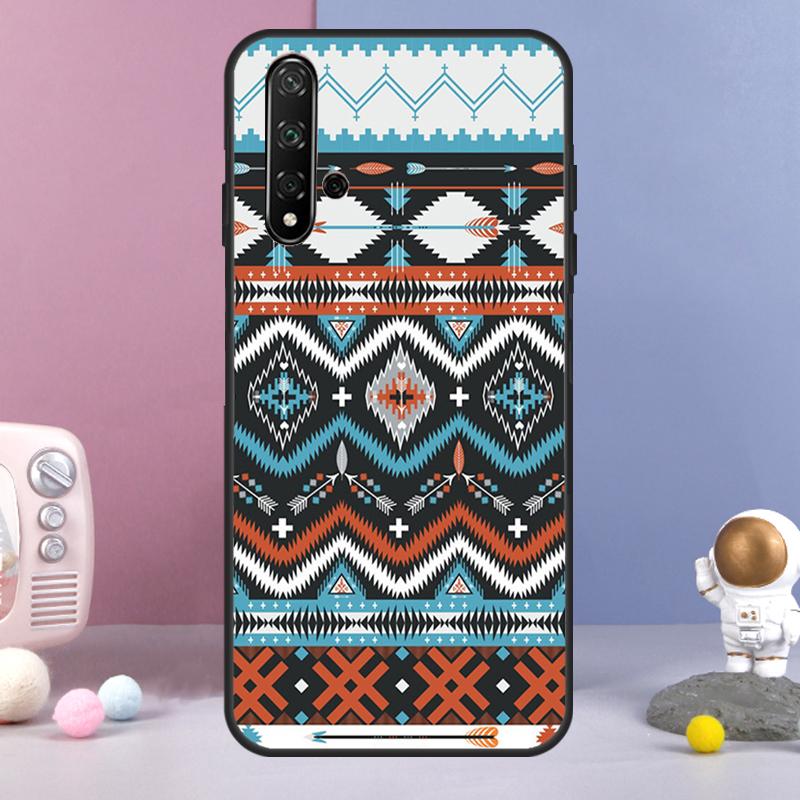 Native american seamless tribal Boho For Huawei Nova 7i 8i 11i 12i 12s Y73 Y70 Y90 Y60 Y72 Y61 Y91 9 10 SE P30 Pro P40 Lite Case