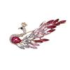 Light luxury gradual change crystal peacock brooch women's niche versatile retro corsage pin suit jacket with accessories