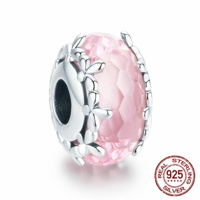 Pink Series Bikini Crown Mom Dumbbell Boxing Glove Dog 925 Sterling Silver Fit Original Fasion Bracelet Charm Bead DIY Jewelry