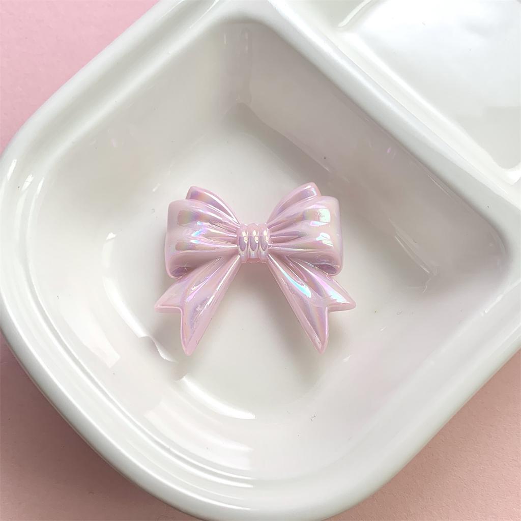 Z87 5Pcs/bag 32*36mm Big Bow Bowknot Acrylic Pendants For Crafted Beading Necklace Bracelet Keychain Jewelry Making Beads Gift