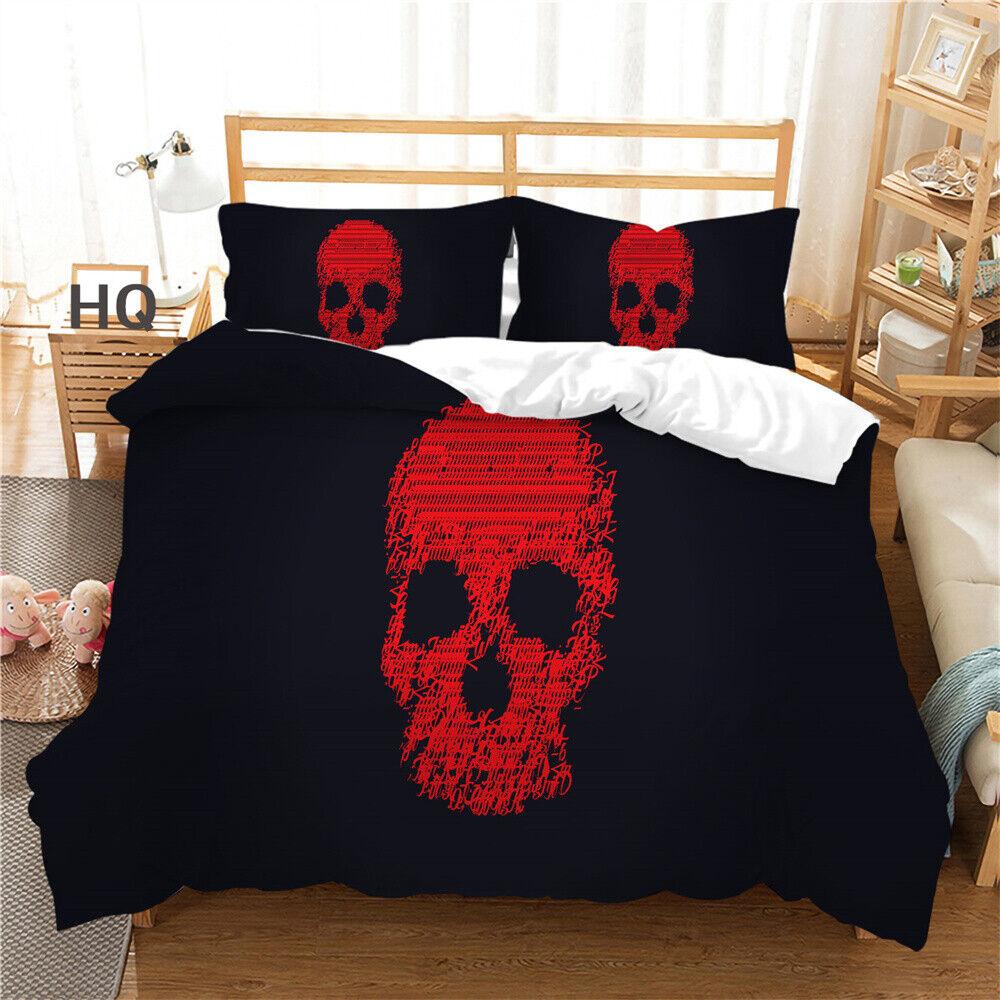 3D Skull Duvet Cover Youth Comforter Cover Home Textiles Bedding Set Pillowcase