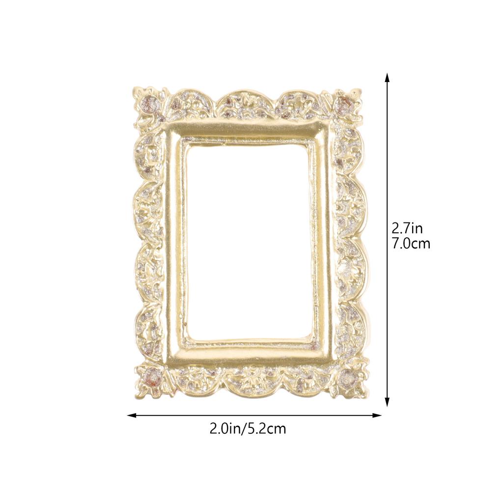 9 Stück Mini Retro Stil Fotorahmen Vintage Harz Bilderrahmen für DIY Bastelarbeiten Handyhülle Deko Kleiner Rahmen Dekoration Miniatur