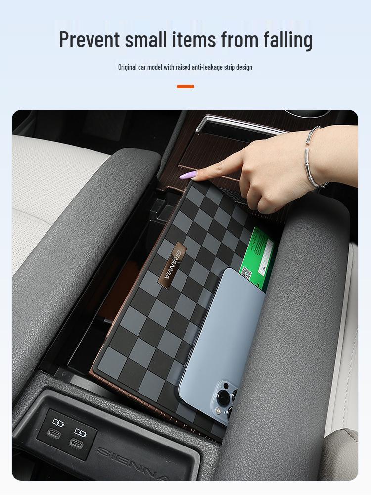 Toyota Sienna Center Console Armrest Lid Anti-Slip Mat with Leak-Proof Strip and Unique Grevy Features