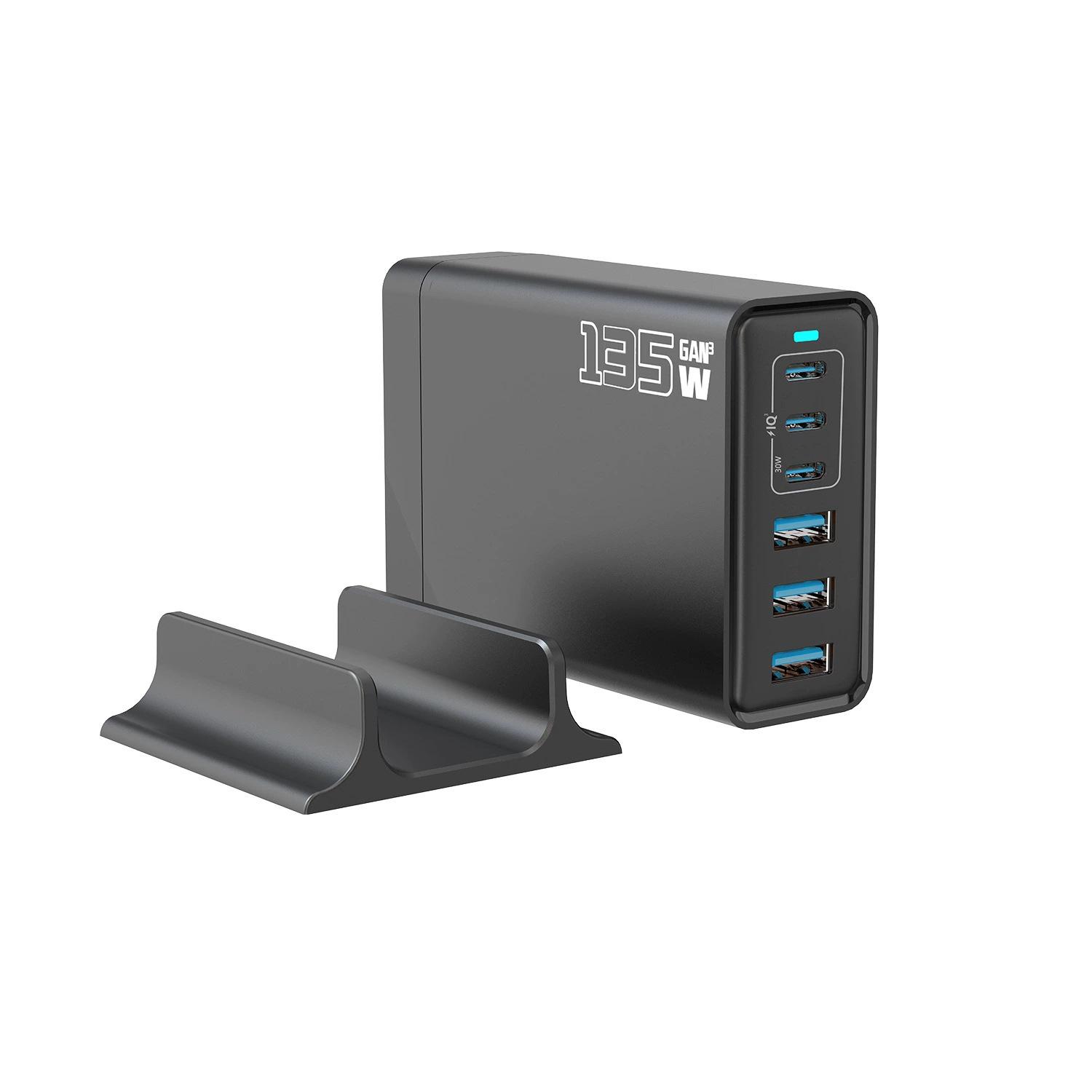 

135 Вт Двопортовий GaN Зарядний пристрій для ноутбука з Універсальною Супершвидкою Зарядкою UK Standard