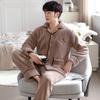 Cozy Winter Fleece Pajama Set for Couples - Thick Velvet Homewear for Women and Men