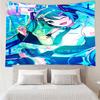 Hatsune-Miku Druck Wandteppich, Hintergrund, Einfache Montage, Ideal für Schlafzimmer, Büro & Wohnzimmer, mit Ästhetischer Wanddekoration.