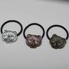 Vintage Elastic Hair Bands Metal Animal Charm Elastic Hair Bands Elegant Ponytail Holders Hair Adornment