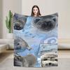 Siegel See Flanelldecke Mädchen Super Weiche Bettwäsche Decken Winter Heimdekoration Tagesdecke Sofa Bettbezug