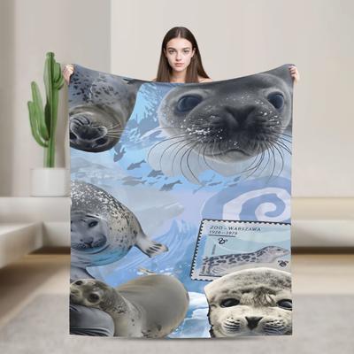 Siegel See Flanelldecke Mädchen Super Weiche Bettwäsche Decken Winter Heimdekoration Tagesdecke Sofa Bettbezug