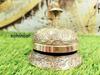 Brass Reception Bell: Ornate Desk Counter Service Bell